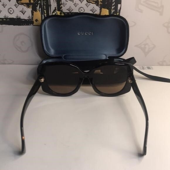Gucci GG1257SA 002 Havana/Brown Oversized Sunglasses – New w/ Full Packaging - Picture 12 of 13